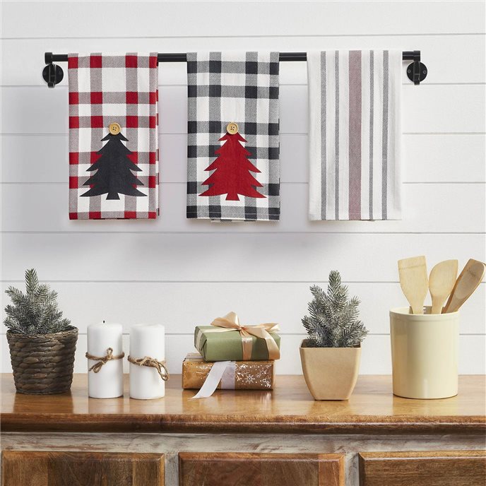 Gregor Plaid Tea Towel Set of 3 19x28 Thumbnail