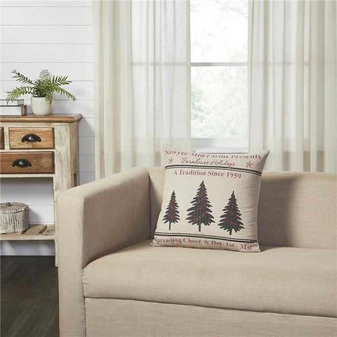 Sawyer Mill Holiday Tree Pillow 18x18 Thumbnail