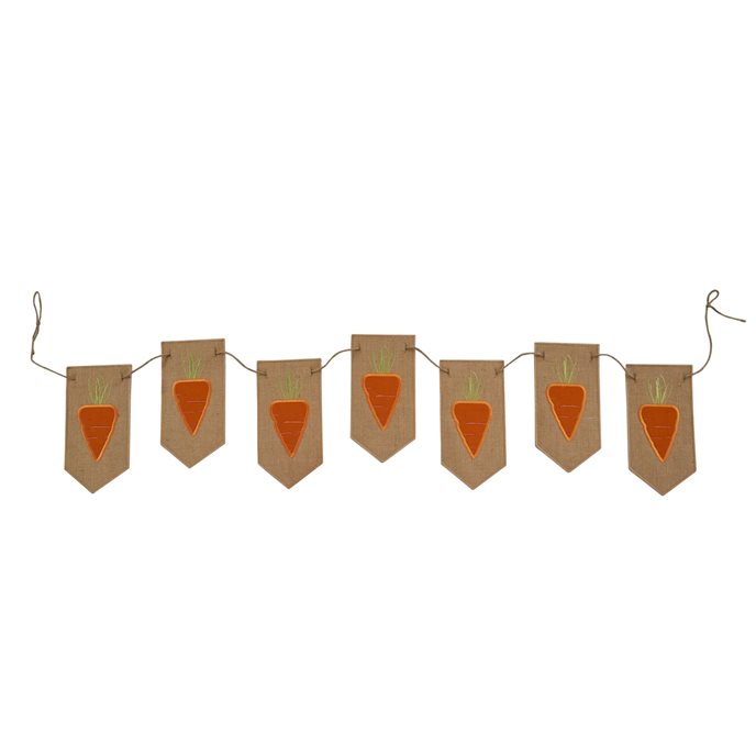 Burlap Carrot Applique Banner Thumbnail