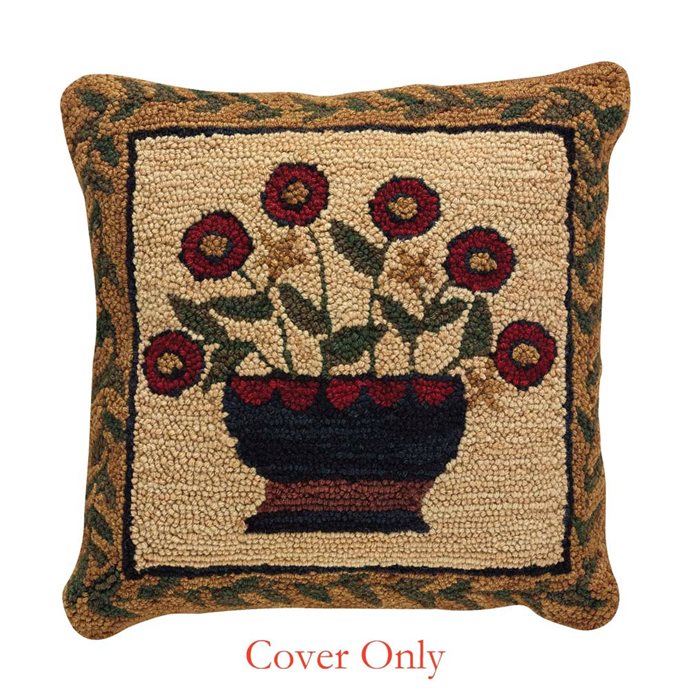 Flower Basket Hook Pillow 18 Cover Thumbnail