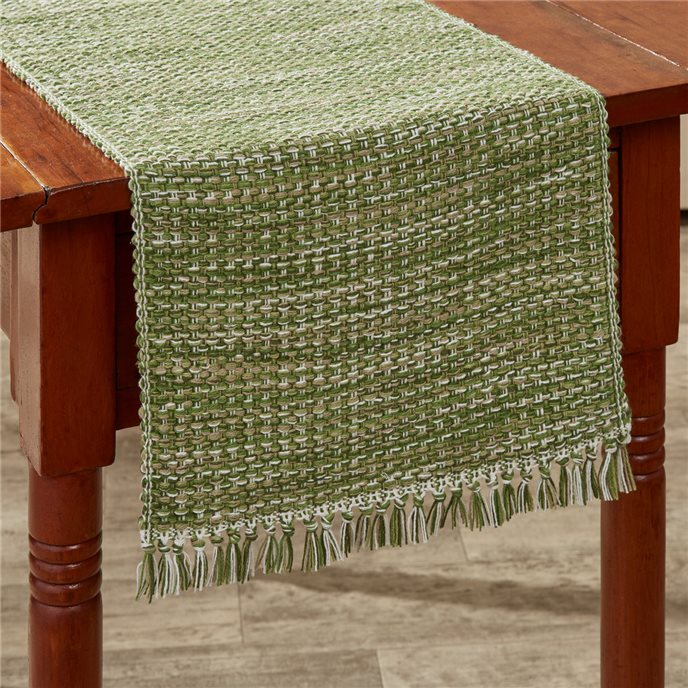 Basketweave Table Runner 13X36 - Evergreen Thumbnail