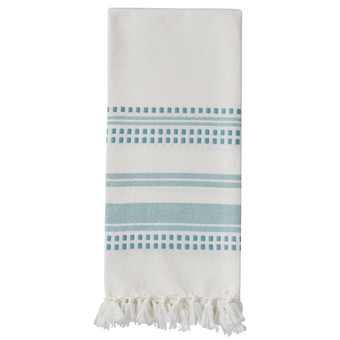 Kyla Woven Towel - Aqua Thumbnail