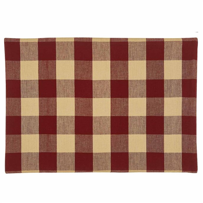 Wicklow Check Backed Placemat - Garnet Thumbnail