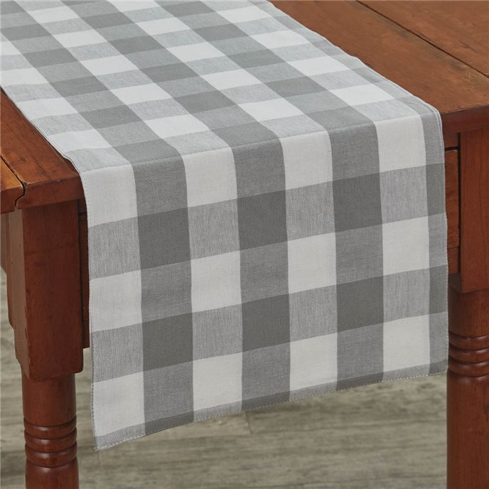 Wicklow Check Backed Table Runner 13X36 - Dove Thumbnail