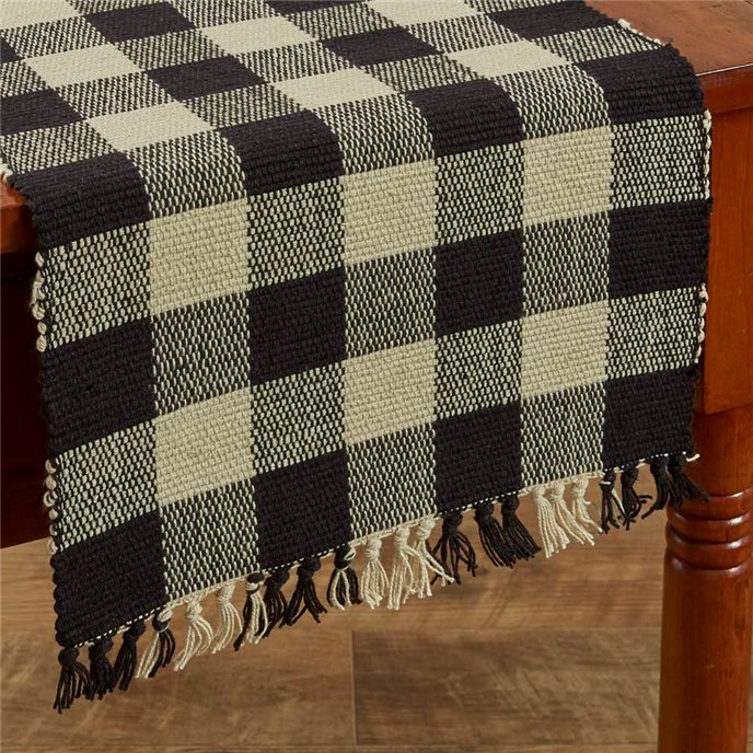 Wicklow Table Runner -Yarn 13X36 Black Thumbnail