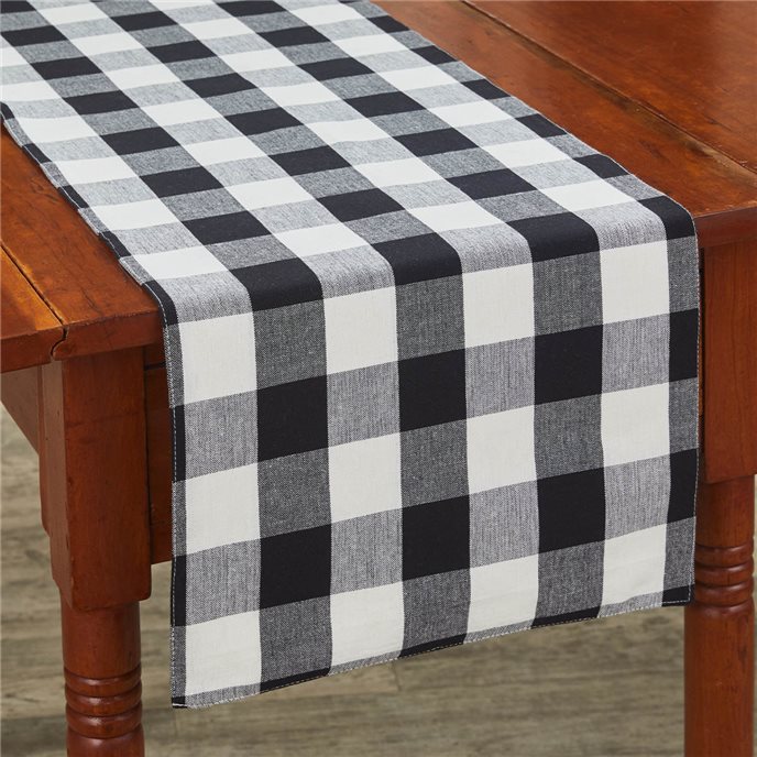 Wicklow Check Backed Table Runner 13X54 - Black/Cream Thumbnail