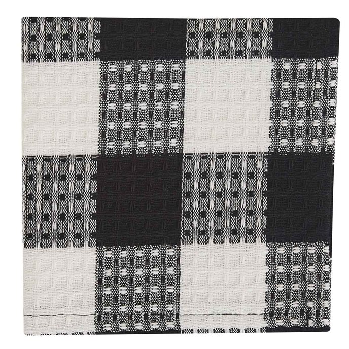 Wicklow Check Dishcloth - Black/Cream Thumbnail