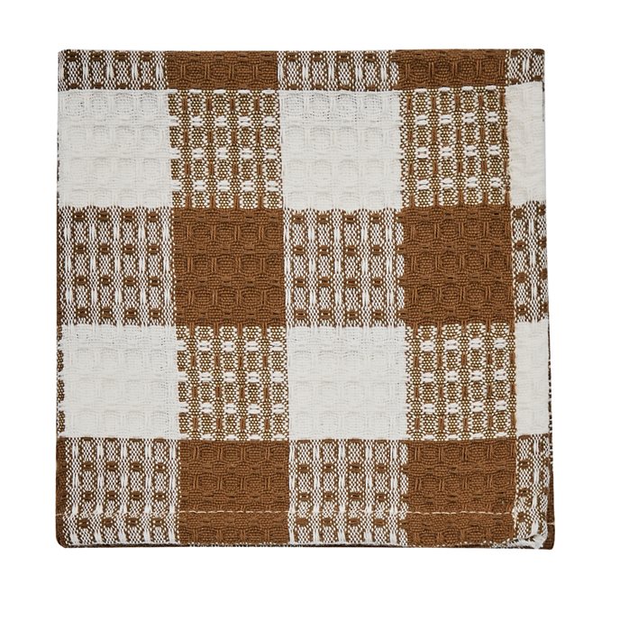 Wicklow Dishcloth - Brown And Cream Thumbnail