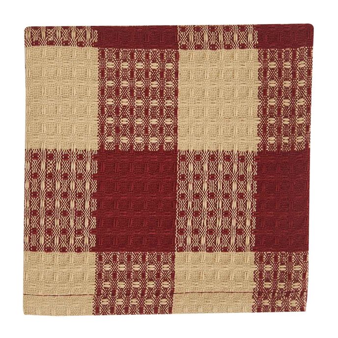 Wicklow Check Dishcloth - Garnet Thumbnail