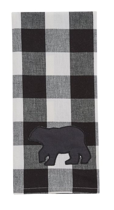 Wicklow Bear Dishtowel Black/Cream Thumbnail