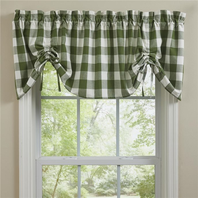 Wicklow Check Lined Farmhouse Valance - Natural Thumbnail