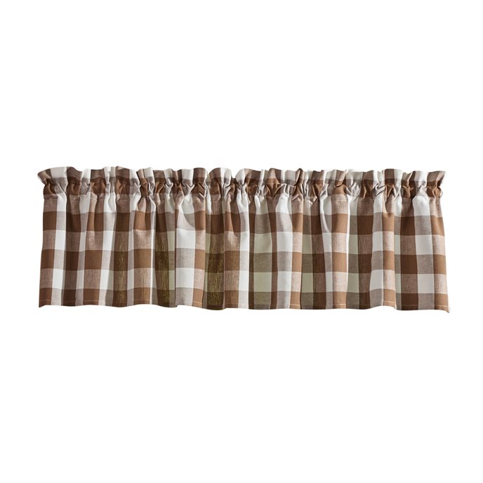 Wicklow Valance 72"X14" - Brown And Cream Thumbnail