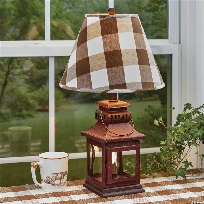 Wicklow Lamp Shade 12" - Brown And Cream Thumbnail