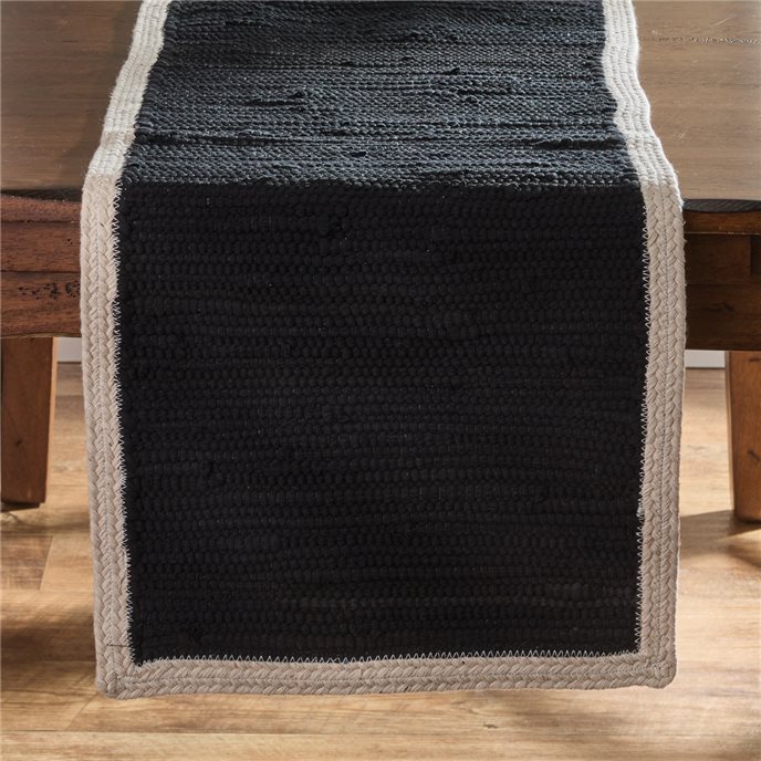 Dune Table Runner 15X72 - Black Thumbnail