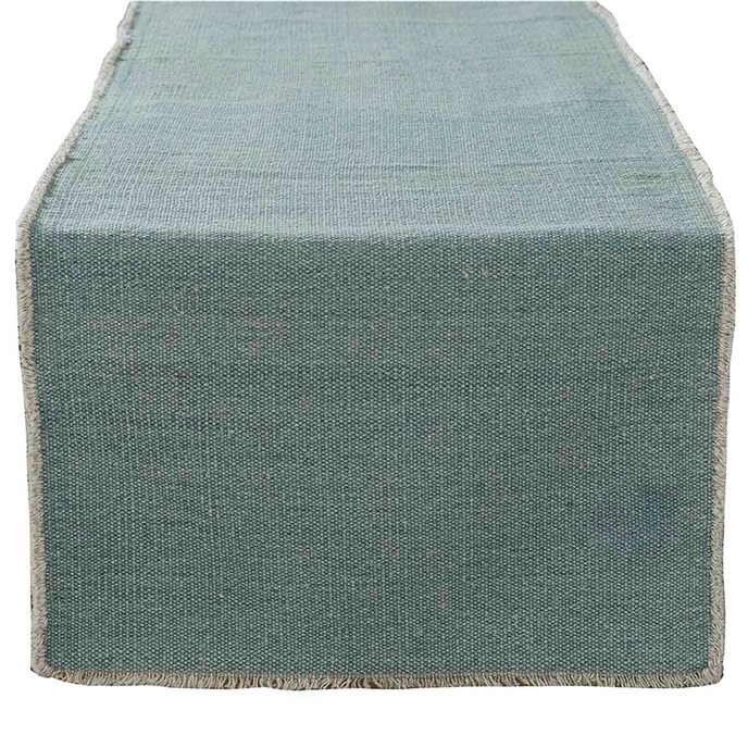 Frayed Edge Table Runner Blue Mist 15X72 Thumbnail