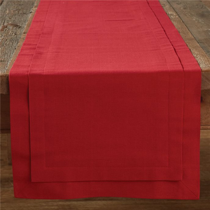 Tailored Table Runner 15X72 Red Thumbnail