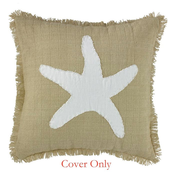 Starfish Applique Pillow 18 Cover Thumbnail