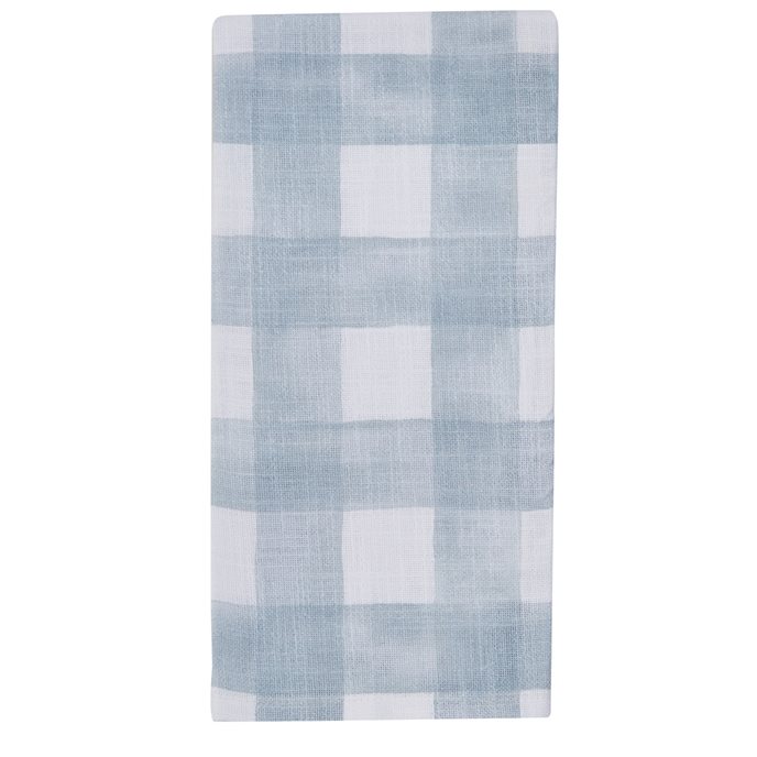 Buffalo Check Watercolor Dishtowel - Blue Mist Thumbnail