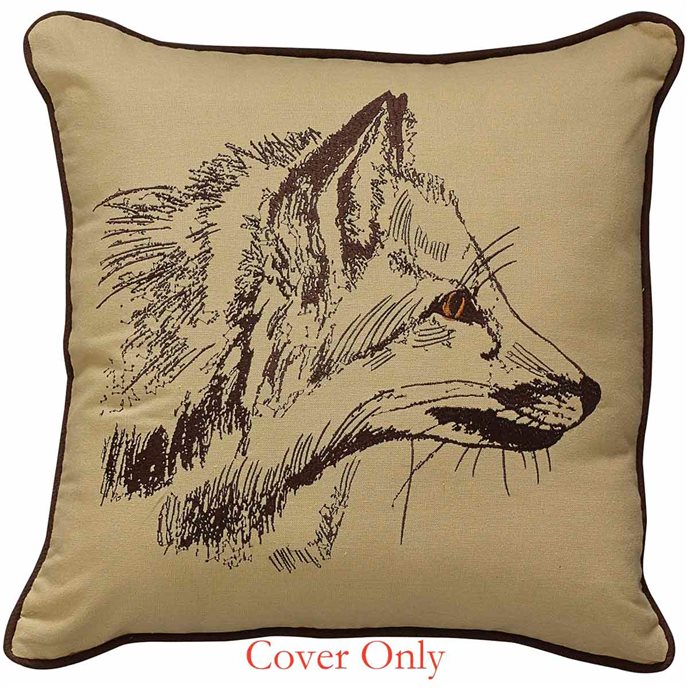 Fox Emb 20 Pillow Cover Thumbnail