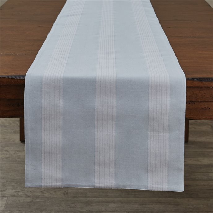 Blue Mist Stripe Woven Table Runner 15X72 Thumbnail