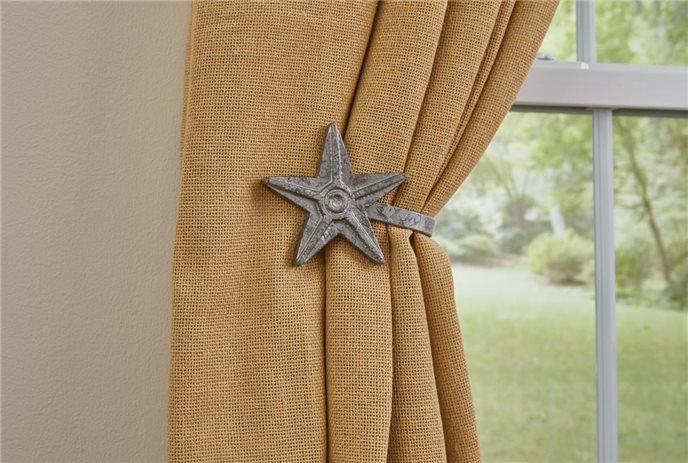 Star Curtain Tie Back Galvanized Thumbnail