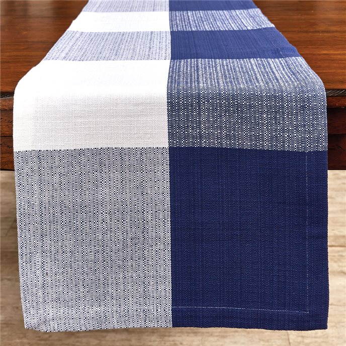 Block Check Woven Table Runner 15X72 Thumbnail