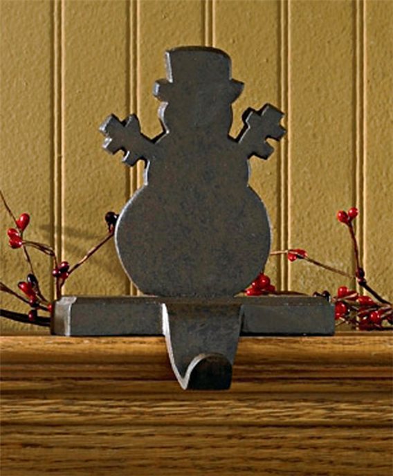 Snowman Stocking Hanger Iron Thumbnail