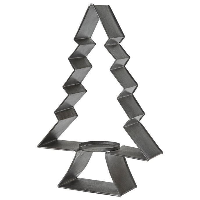 Tree Shape Pillar Holder Galvanized Thumbnail