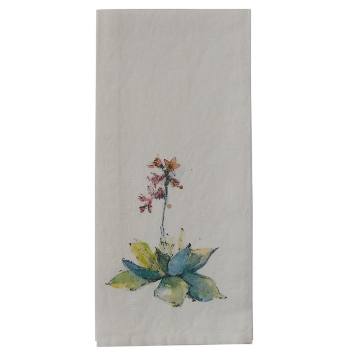 Succulents Printed Towel - Rose Bloom Thumbnail