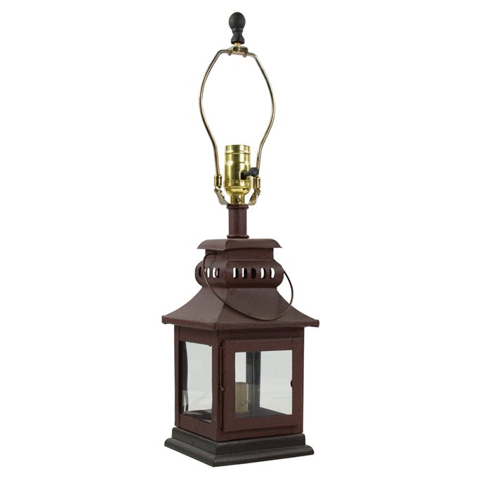 Iron Lantern Lamp 20" Red Thumbnail