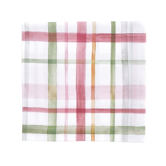 Bella Watercolor Plaid Napkin Thumbnail