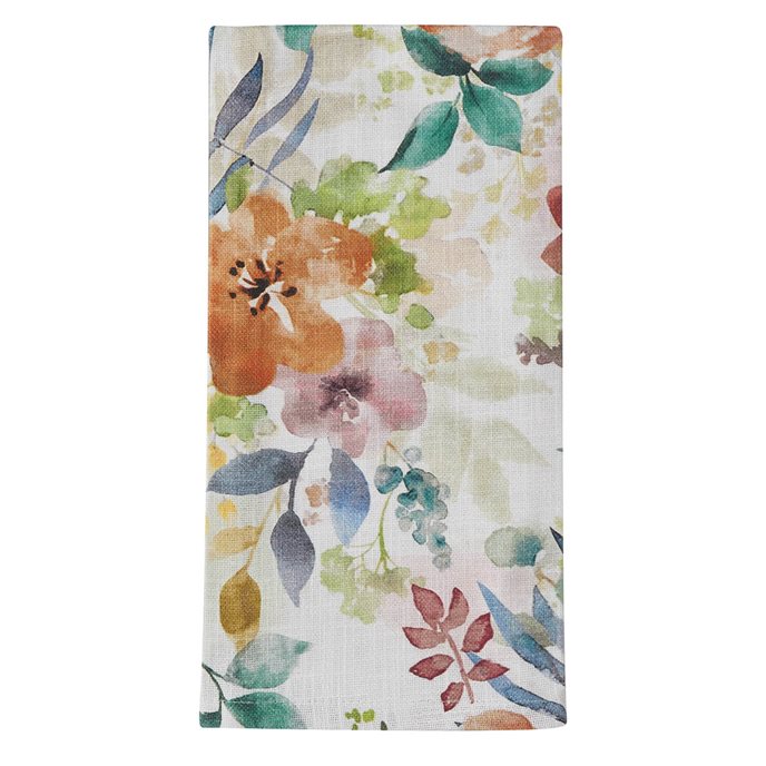 Amber Floral Printed Dishtowel Thumbnail