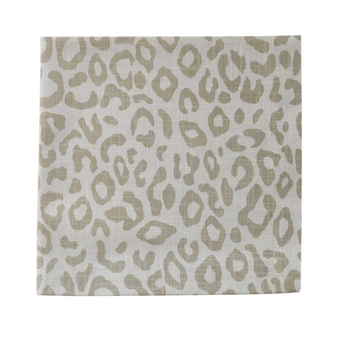 Safari Leopard Printed Napkin - Natural Thumbnail