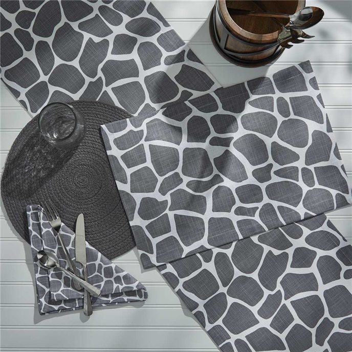 Giraffe Printed Napkin - Gray Thumbnail