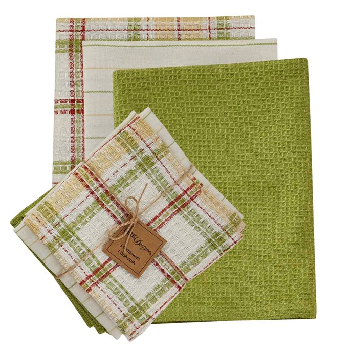 Arbor 3 Dishtowel/1 Dishcloth Set Thumbnail