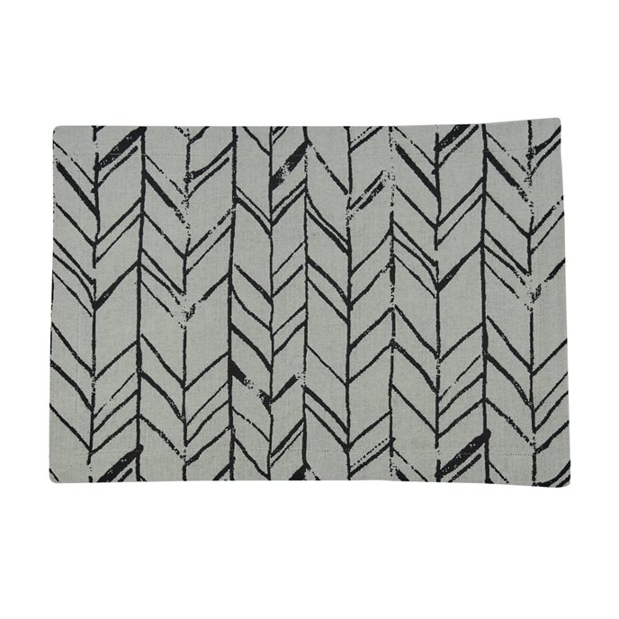 Distressed Herringbone Jacquard Placemat Thumbnail