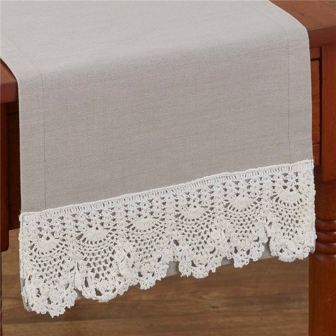 Vintage Crochet Table Runner 13X36 Thumbnail