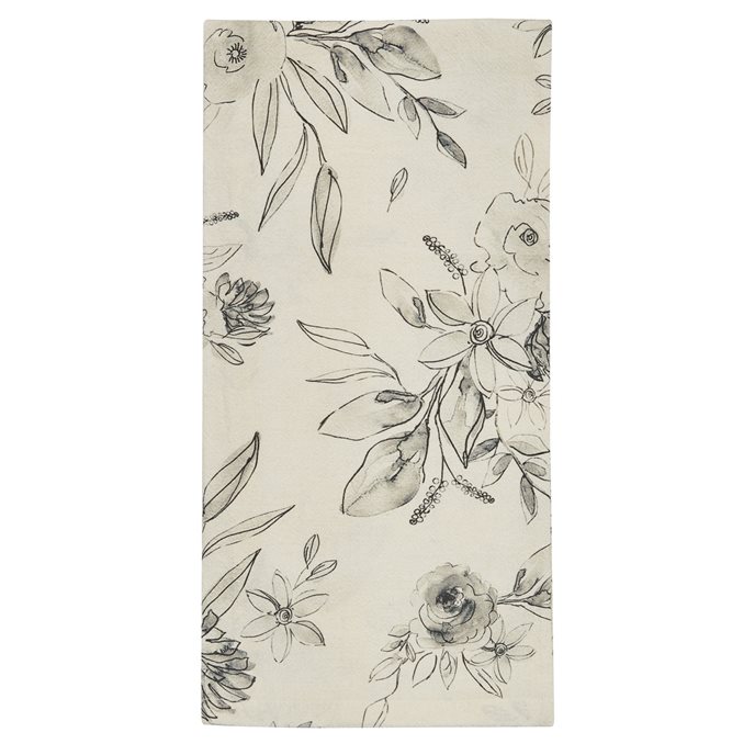 Midnight Floral Dishtowel Thumbnail