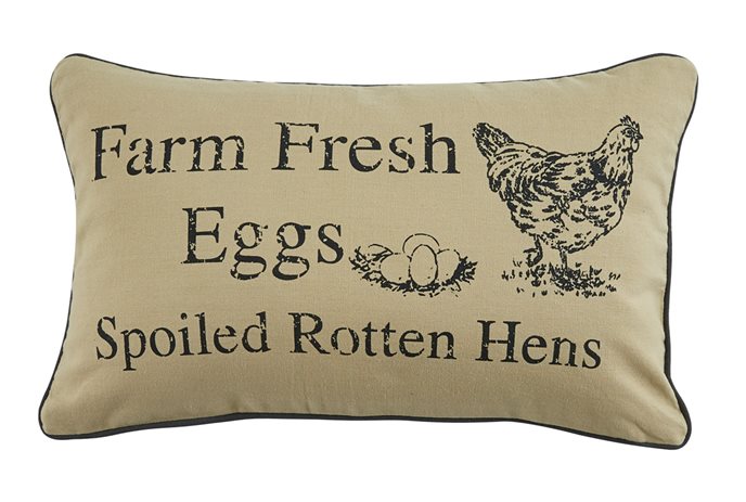 Spoiled Hens Print Pillow 12X20 Cover Thumbnail