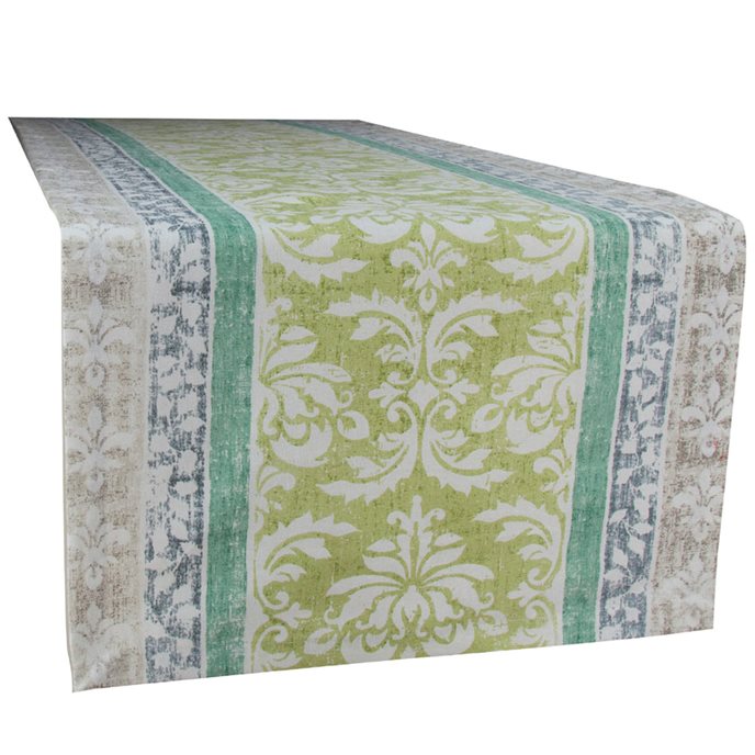 Pasha Table Runner Green 19X72 Thumbnail