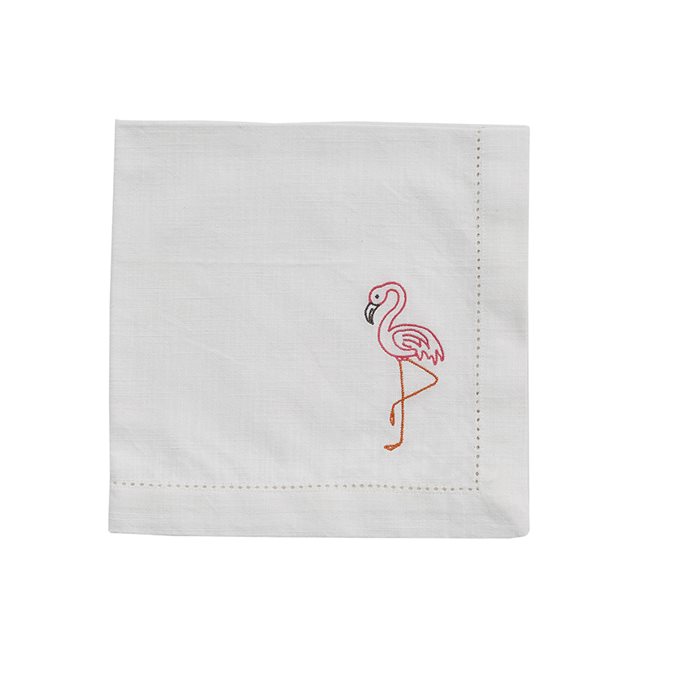 Embroidered Napkin Flamingo Thumbnail