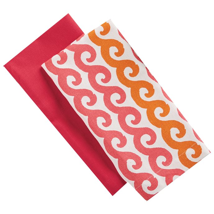 Waves Dishtowel Fuchsia S/2 Thumbnail