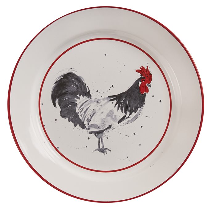 Chicken Coop Salad Plate - Rooster Thumbnail