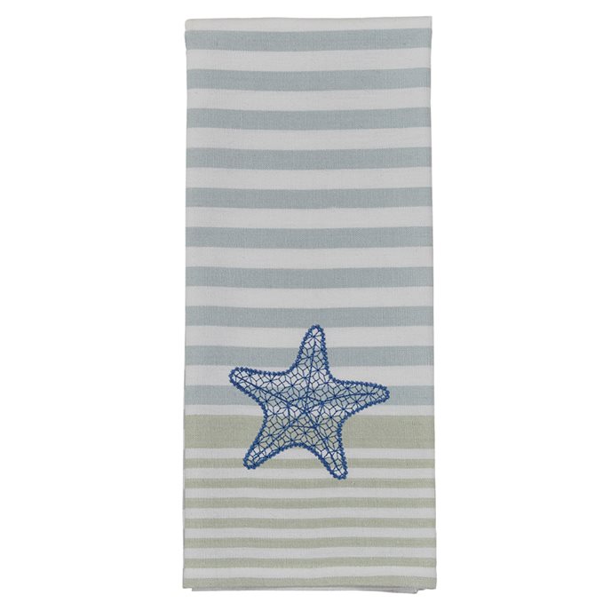 Embroidered Starfish Dishtowel Thumbnail