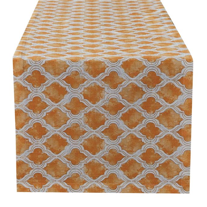 Watercolor Geo Apricot Table Runner Thumbnail