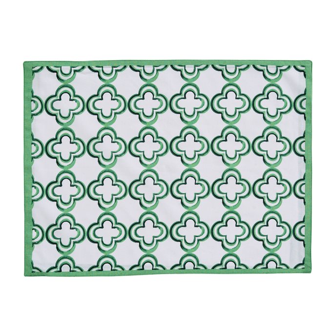 Geo Reversible Placemat - Green Thumbnail