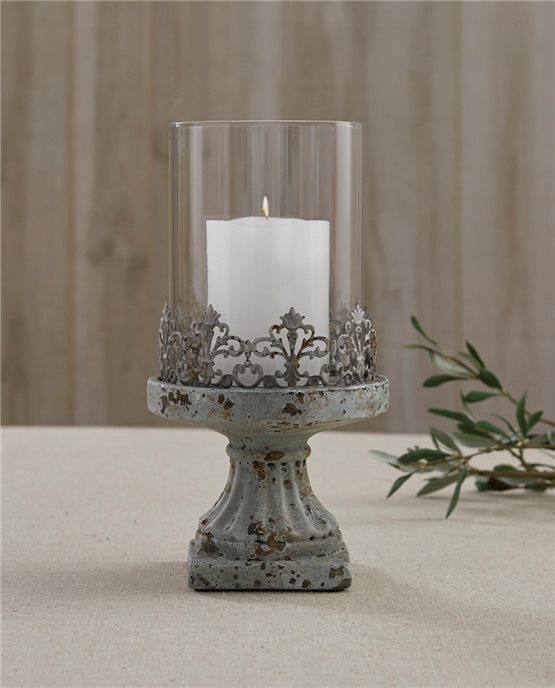 Concrete Filigree Pillar Holder Lrg Thumbnail