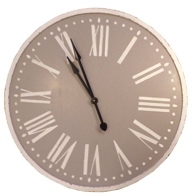 Wood Clock Taupe 36" Thumbnail