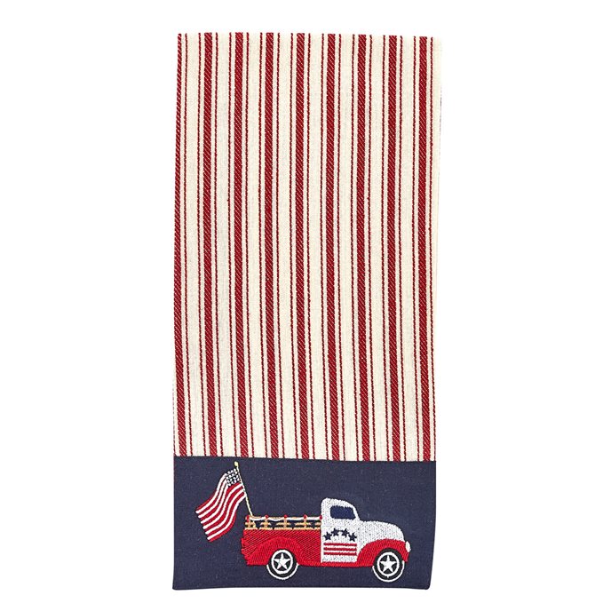 Star Spangled Truck Embroidered Dishtowel Thumbnail