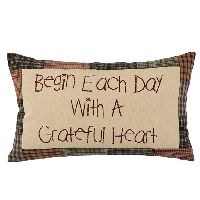 Begin Each Day Emb Pillow Cover 20X12 Thumbnail